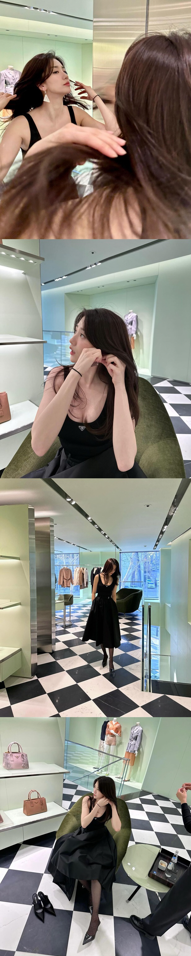 '류수영♥' 박하선, 120만원짜리 명품 보디슈트 입고 하의실종..숨겨진…