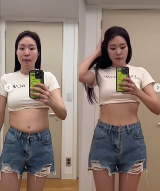 '김태현♥' 미자, 6일만 5kg 감량 후 늘씬 뒤태 자랑 "살 엄청 빠…