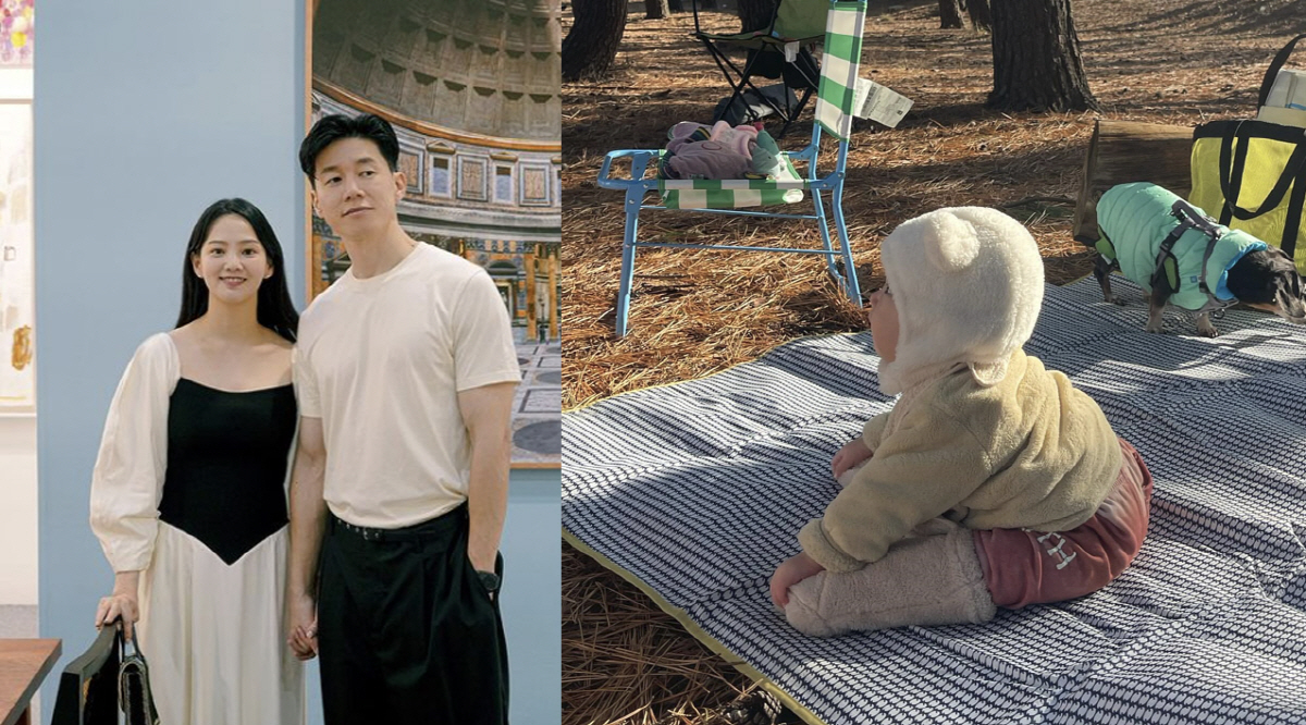 '김무열♥' 윤승아, '폭풍성장' 7개월 子와 외출 "10kg·상위 1%…
