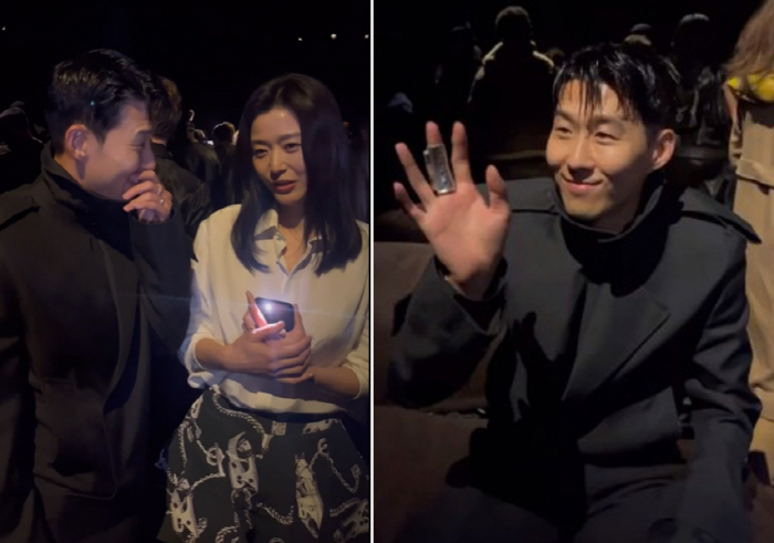 전지현X손흥민 '월클 셀카'..손흥민 '다친 손가락' 포착 '붓기 퉁퉁'…