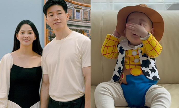 윤승아, ♥김무열 판박이 아들 공개 "상위 1% 성장세..벌써부터 개인기…