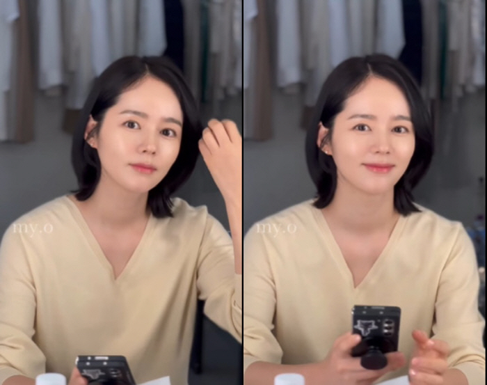 한가인, 눈화장 하나 없어도 예쁘네…15년만 단발은 "기르는 중"