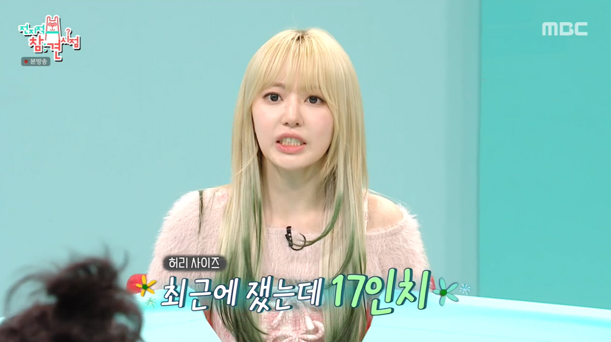 르세라핌 사쿠라X채원 "17인치" 개미 허리 인증→신기루 "난 드레스 천…