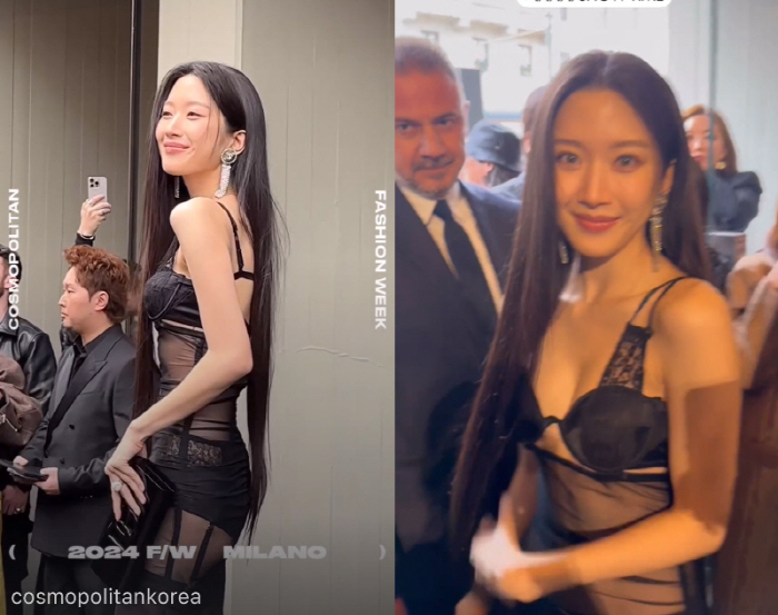 문가영 맞아? 밀라노 찢은 '파격의 란제리 시스루' 시선강탈[SC이슈]