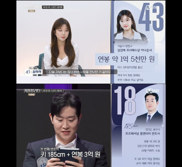 [SC리뷰] "인제대 출신 리포터가 고대 출신 아나운서?"…'커플팰리스'…