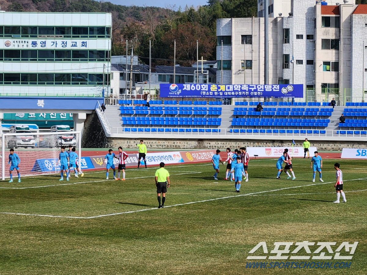 [대학축구]'전통의 강호' 고려대, 승부차기 끝 선문대 잡고 10년 만의…