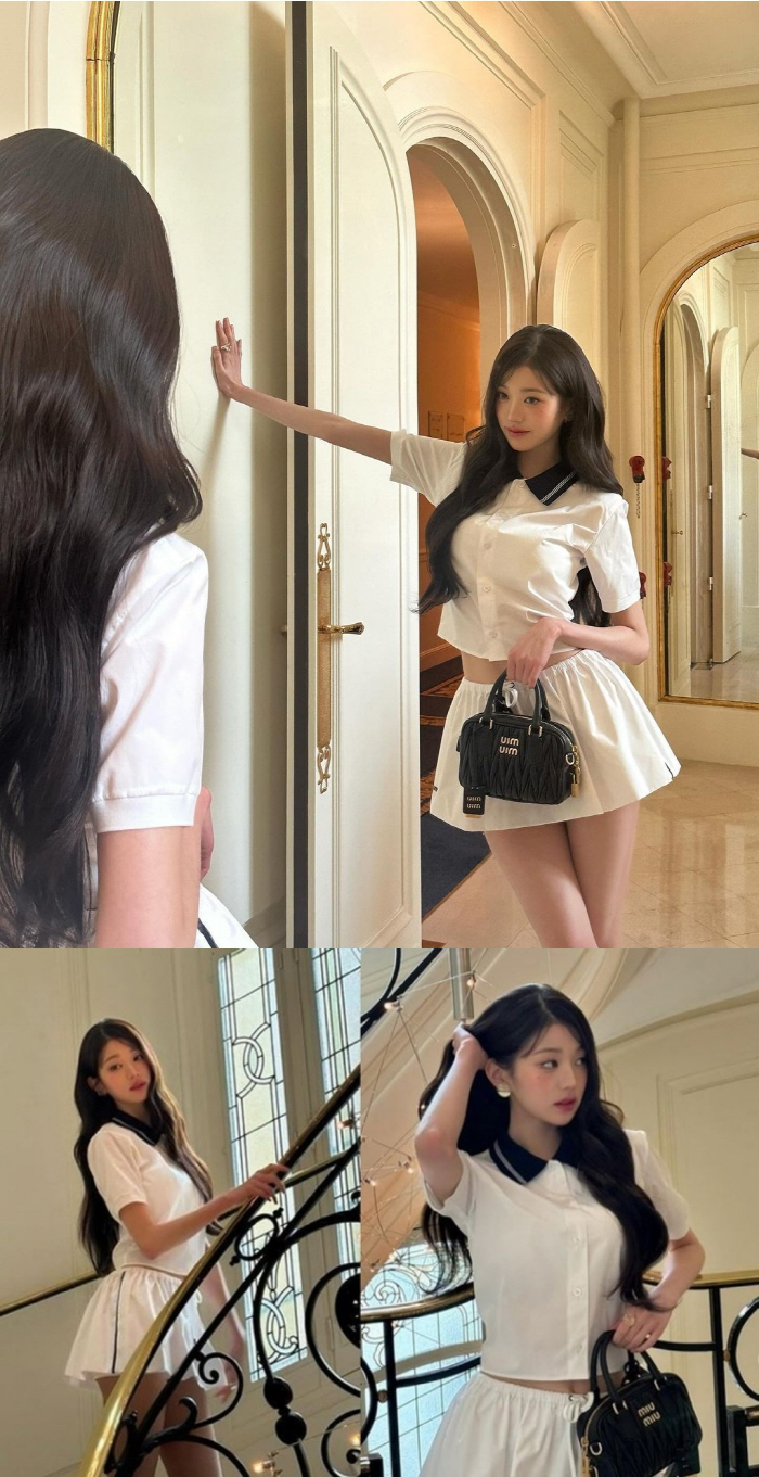 "여신 비주얼" 으리으리 대저택서 늘씬 몸매 뽐낸 장원영, 근황 공개