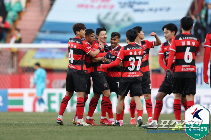 '김인성 역전골'포항,대구에 3대1승...박태하 감독 데뷔승[K리그1 리뷰]