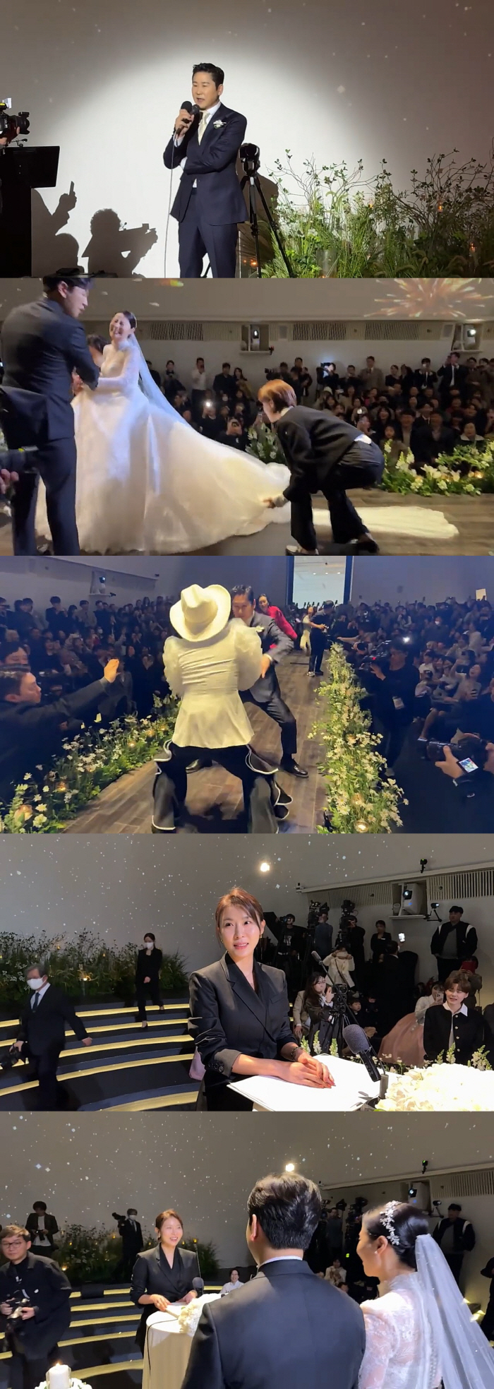 이효리 축가·하지원 주례…정호철♥이혜지 '톱★급' 초호화 라인업에 생중계…