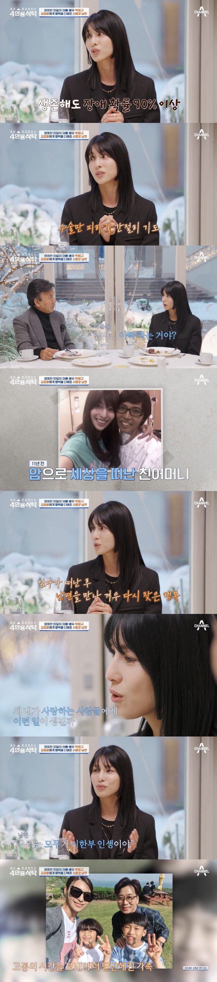 김정화 "母 암으로 세상 떠난 뒤 남편 뇌종양 진단...'나 때문인가' …