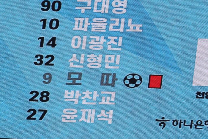[오피셜]'팔꿈치 가격' 강원 강투지 2경기 출전정지 사후징계, 천안 모…