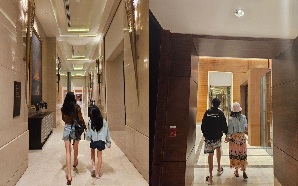 고소영♥장동건 DNA 물려받은 훤칠한 남매.."다리가 예술"