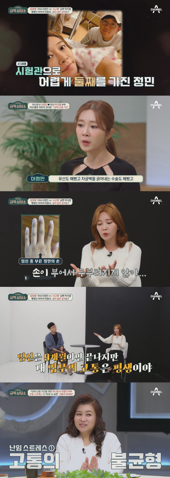 '둘째맘' 이정민, 시험관 시술만 무려 10번?…"♥의사 남편에 서운한 …