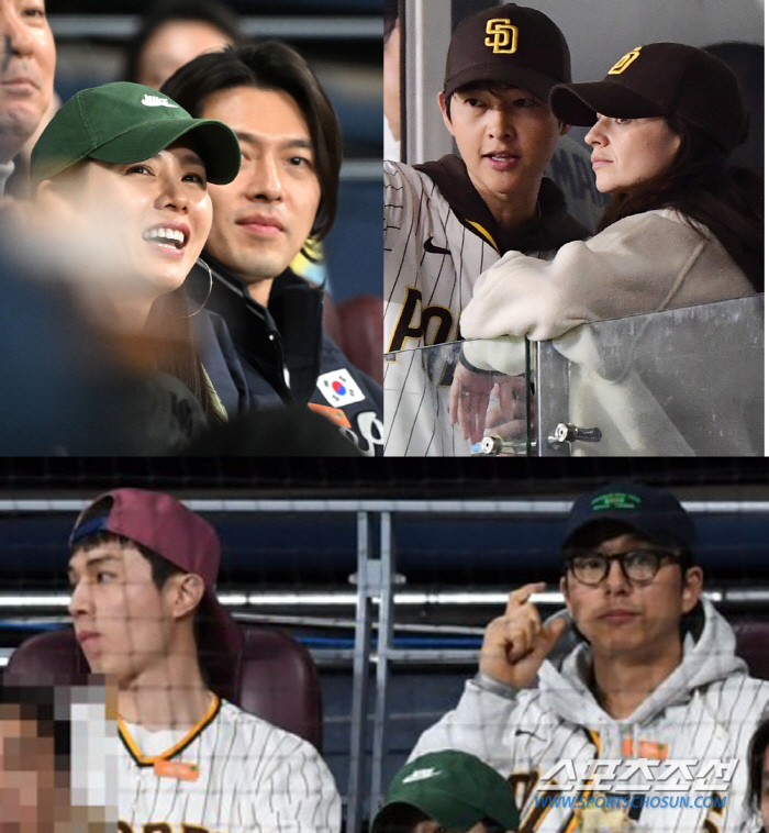 "출산후 첫 투샷" 현빈♥손예진·송중기♥케이트→공유X이동욱 '톱★ 고척돔…