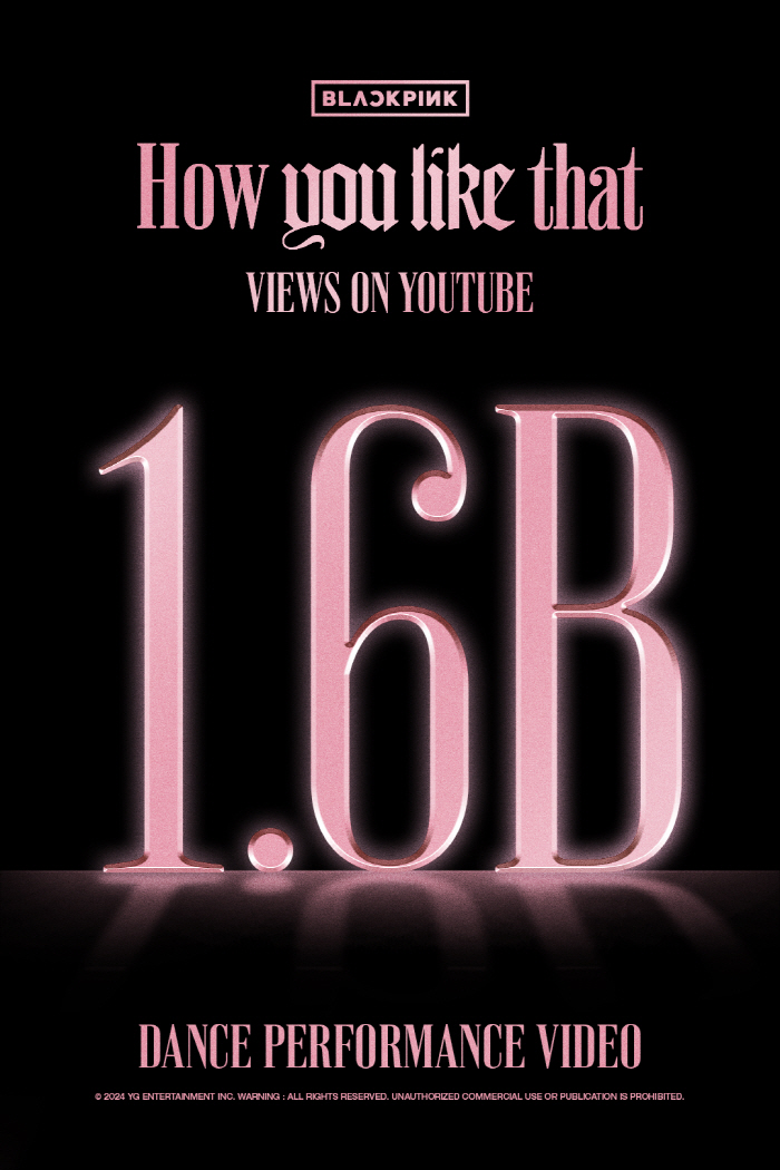 [공식] 블랙핑크 'How You Like That' 안무 영상, 16억…