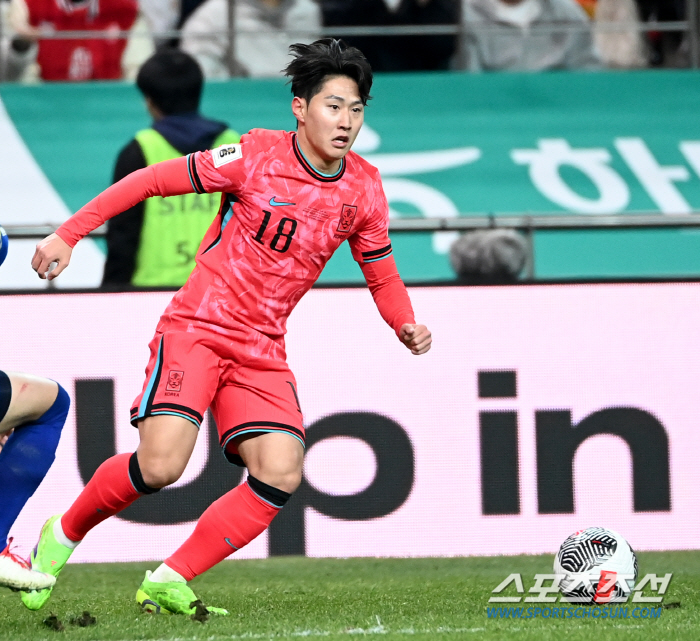 국대 이강인, 100분 뛰고 '기회창출 1위' → 측면 고정은 '재능 낭…