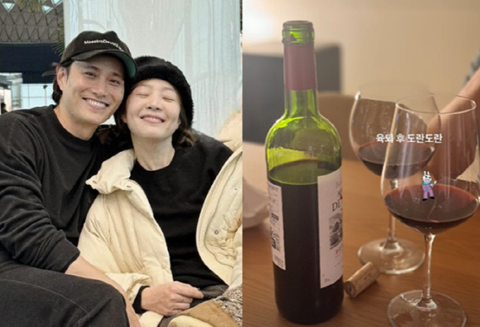 신다은♥윤성빈, '금슬 좋은 부부'의 육퇴 후 와인..바람직한 육아 동반…