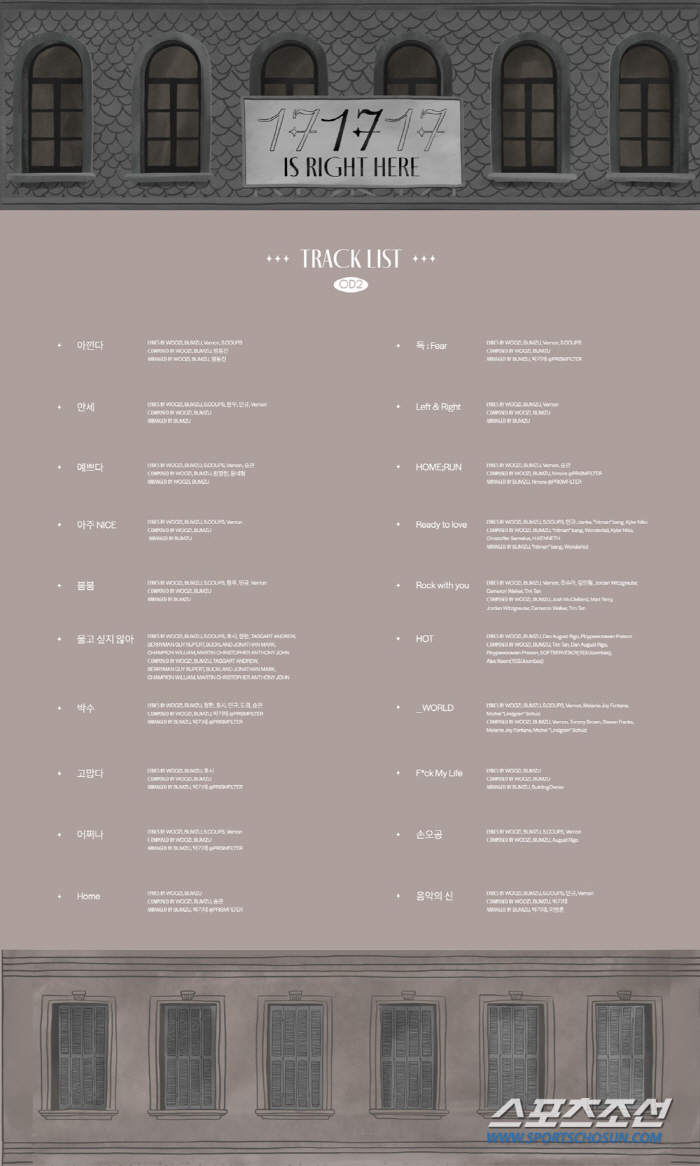 세븐틴, 베스트 앨범 '17 IS RIGHT HERE' 트랙리스트 공개……