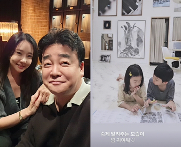 백종원♥소유진의 가정교육이 빛난 순간.."큰아들, 동생 숙제 알려주는 모…