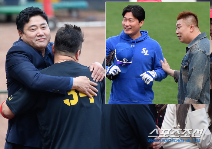 양준혁 품에 안긴 최형우, 오승환 팔뚝에 놀란 나지완...두 사람이 광주…