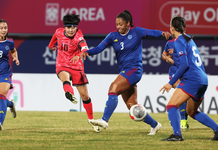 "최유리X지소연X장슬기 연속골"콜린벨호,필리핀에 3대0 완승[한국-필리핀…