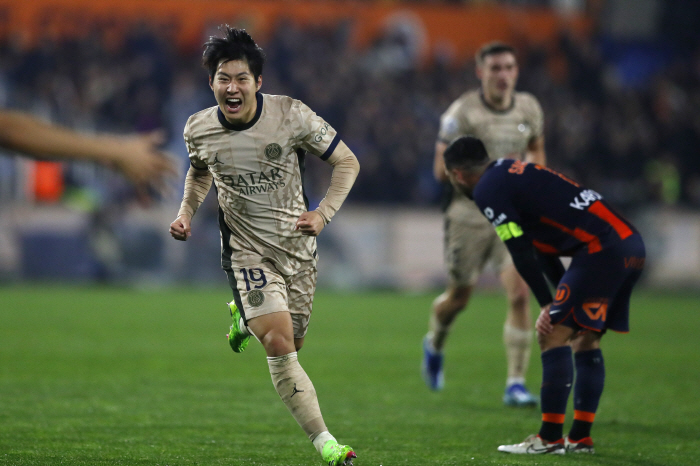 '최저 평점 혹평?' 메시 소환, 이강인 몽펠리에전 'PSG 이달의 골'…