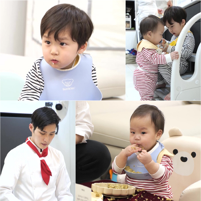 "아빠 빨리 주세요"…김준호自 은우 정우 형제 '먹깨비' 본능에 '귀염 …