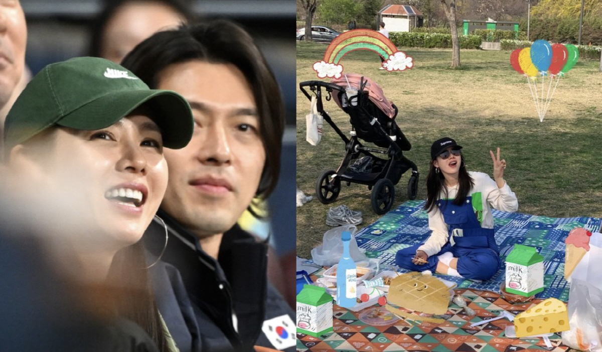 손예진, 유모차 끌고 현빈♥·아들과 봄 나들이…행복한 주말 일상