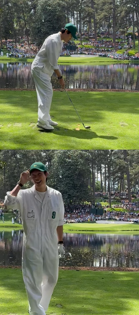 류준열, 김주형 캐디로 변신.."지금은 말 아끼고파" [SC이슈]