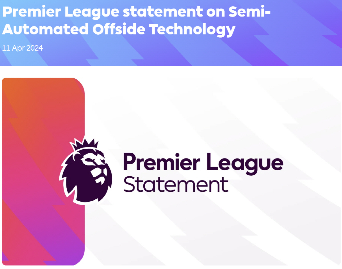 [오피셜] '오심 좀 줄어들까' EPL, 2024~2025시즌 '반자동 …