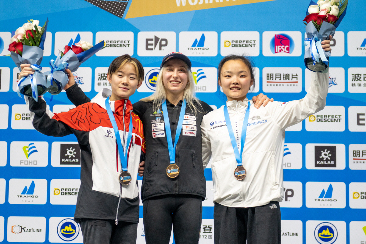 정지민, 韓 스포츠클라이밍 스피드 WC 첫 동메달 역사…서채현 리드 3위…