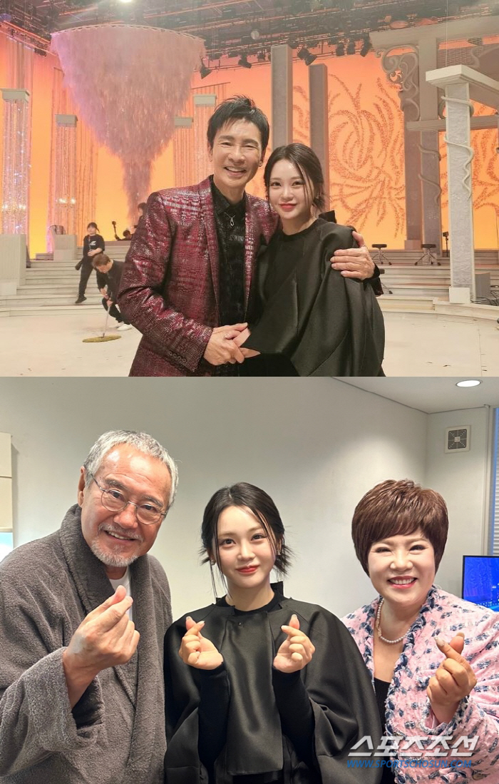 '트롯 바비' 홍지윤, 韓·日 가요계 대가들과 깜짝 만남…'촬영 차 도쿄…