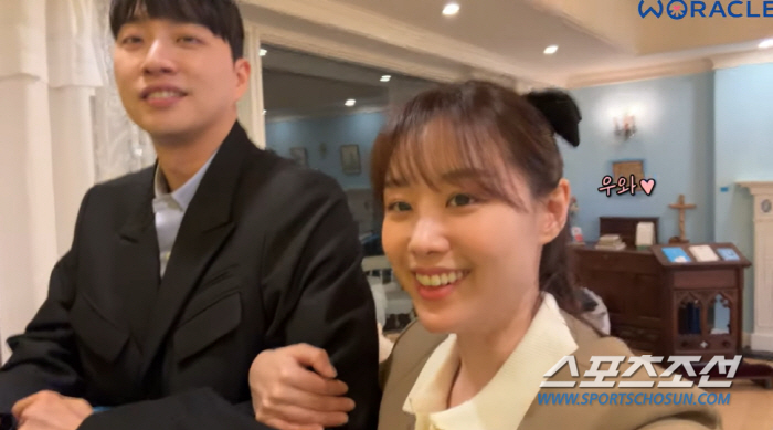 [종합]"오빠 키 진짜 크다". 송지은, '180㎝' ♥박위 일어선 모습…