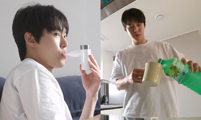 '고로쇠물→노루궁뎅이버섯 분말'…NCT 도영, 메보의 철저한 '목' 관리…