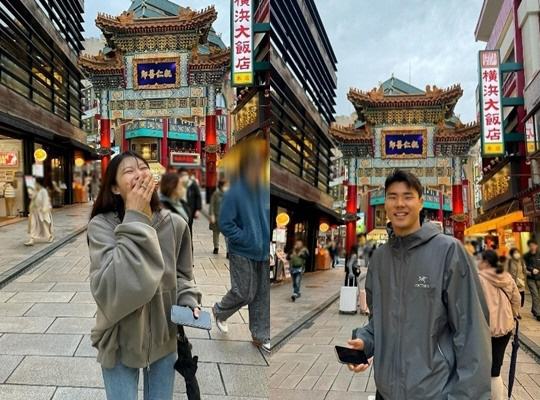 '같은 옷 입고 같은 곳에서…' 이미주X송범근, 대놓고 티낸 '럽스타'[…