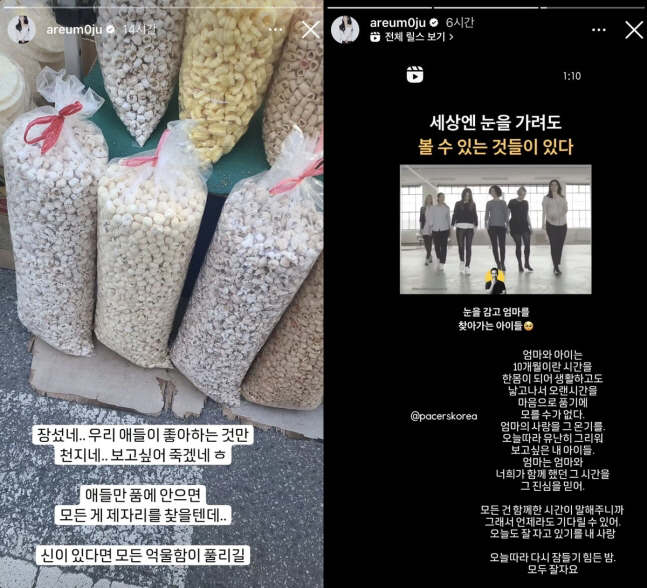 "언제라도 기다릴게" 티아라 아름, 생이별한 두子 향한 그리움