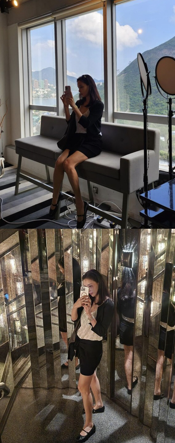'장동건♥' 고소영, 여행 중 2kg 쪘다면서 '아이돌 몸매' 자랑 "후…