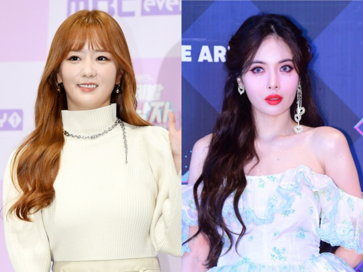 "7년간 팬도 몰라"vs"열애 셀프 공개" 윤보미-현아, 같은 열애설 극…