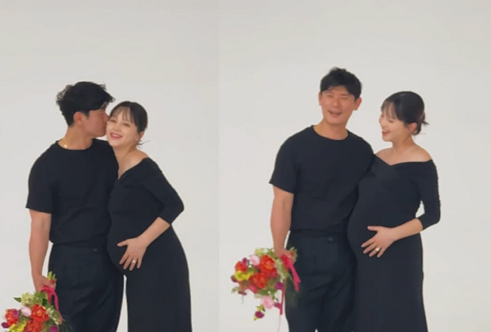 아유미, ♥남편과 '만삭' 촬영에 울컥한 예비맘..."촬영 많이 해봤지만…