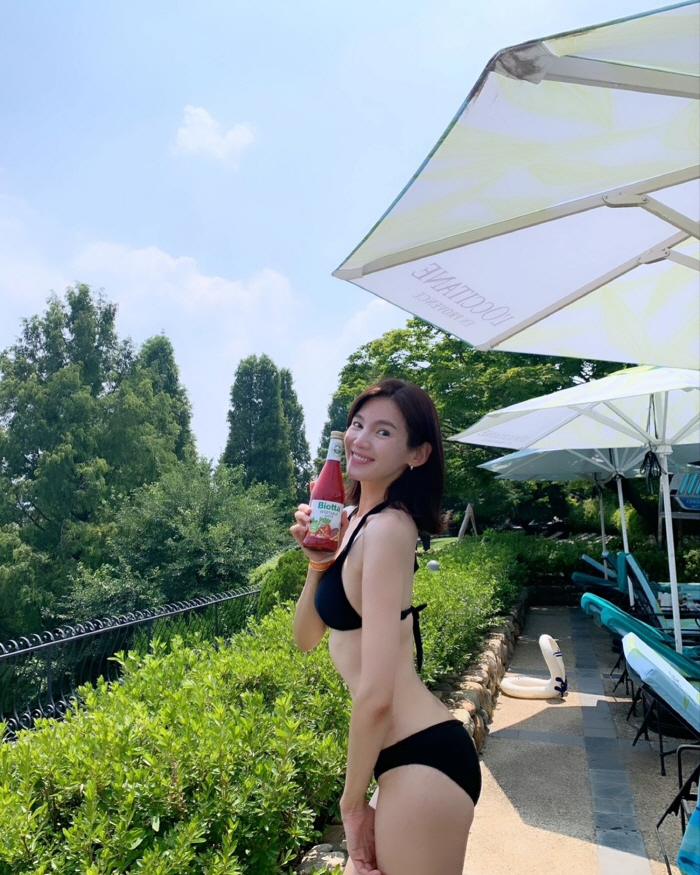 "'55㎏→50㎏' 45세 싱글맘" 정가은, 군살 1도 없는 비키니 자태…