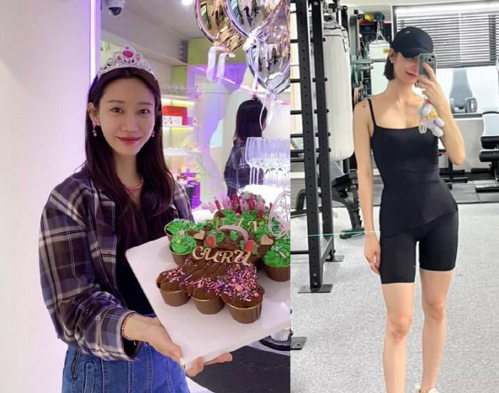 '42kg' 한그루, 쌍둥이 낳고도 이 몸매…18kg 뺀 후에도 열심히 …