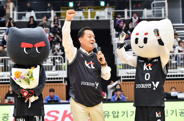 [챔프5차전] 수뇌부 대리전이 된 농구장?…부산-수원시장, 모기업 회장-…