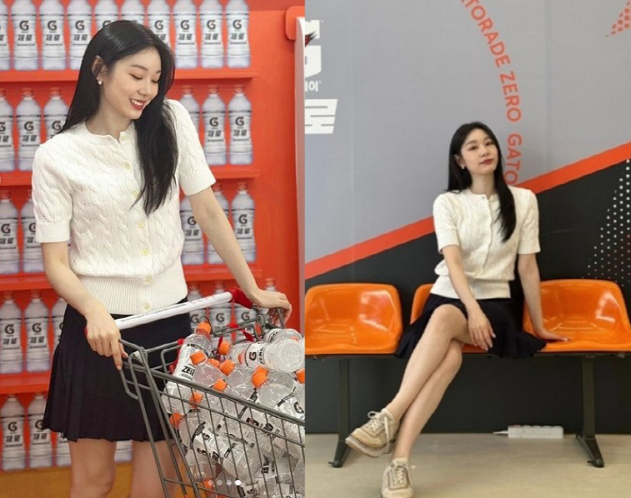 김연아, 군살 '제로' 늘씬한 바디라인 뽐내 "고져스 연느"
