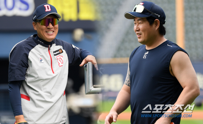 '의지만 보면 미소가 절로' 이승엽 감독의 웃음벨 두목곰 양의지