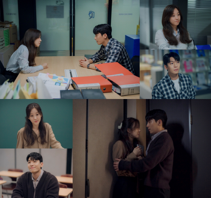 정려원X위하준, 불 꺼진 강의실 '숨멎' 눈맞춤..로맨스가 터진다('졸업…