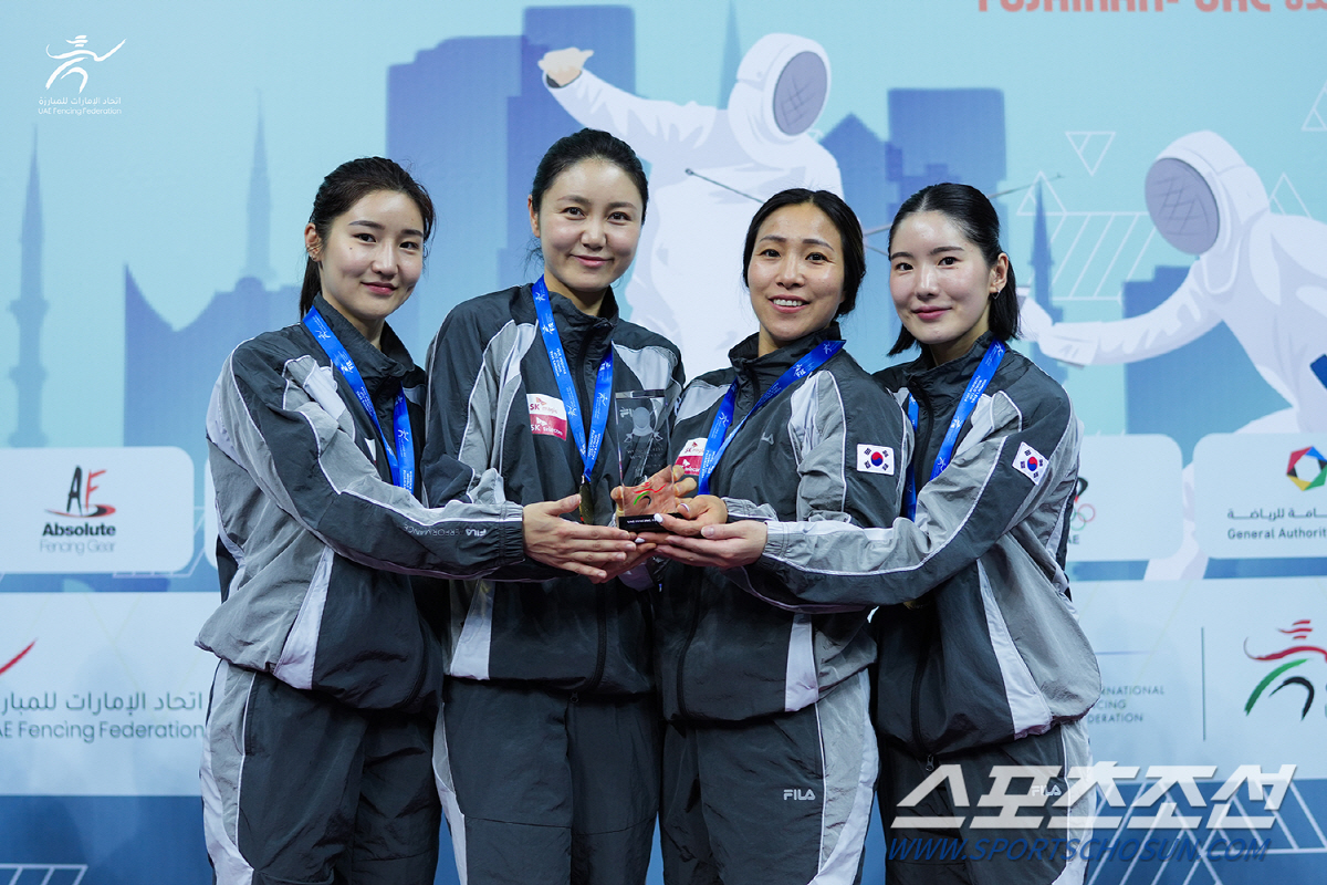 "에펜져스!" 女에페대표팀 푸자이라월드컵 단제전 우승! 파리올림픽까지 쭉…