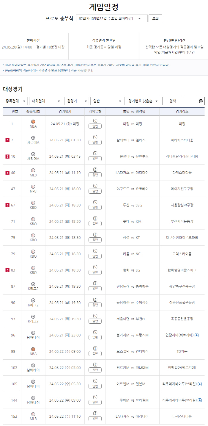 다양한 스포츠 종목으로 부담 없이 즐길 수 있는 스포츠토토 프로토 승부식…