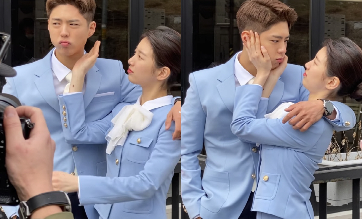 수지♥박보검, 자연스러운 스킨십 포착…실제 커플인 줄
