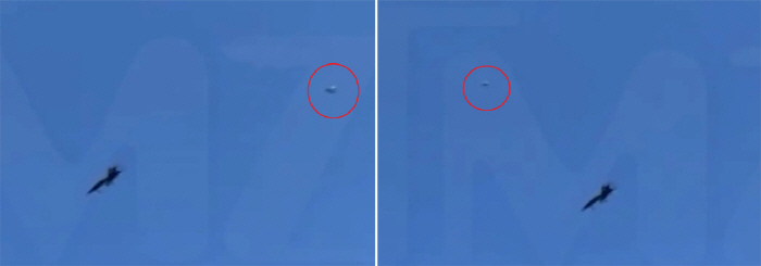 에어쇼 도중 목격된 UFO, 전투기에 근접 비행