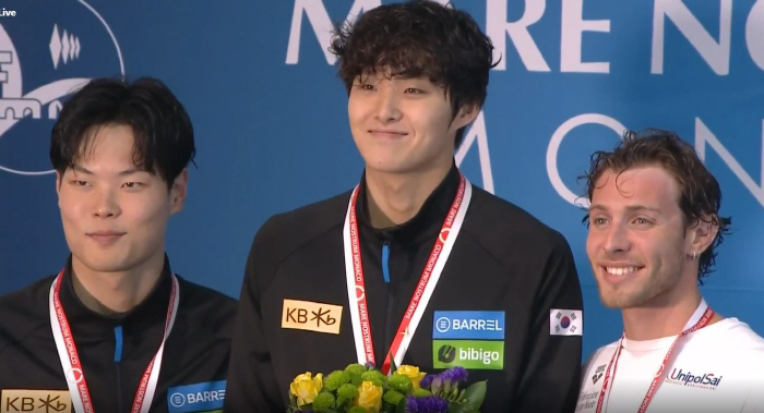 "센세이셔널!黃金세대" 黃선우100m 대회신-金우민 400m 개인베스트 …